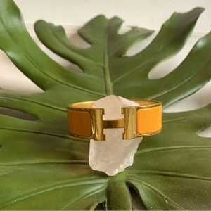 Authentic Hermes Yellow Enamel Bracelet